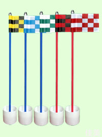 Golf Putting Green Flagstick Hole Cup Set with Colorful Flag for Practice