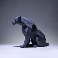 3D Papercraft Leopard Animal Model DIY Ornament for Home Decor