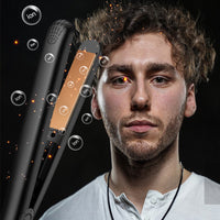 Men's Mini Hair Straightener and Curler for Volumizing and Styling
