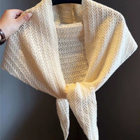 Cashmere Blend Knit Triangle Scarf Shawl for Autumn/Winter