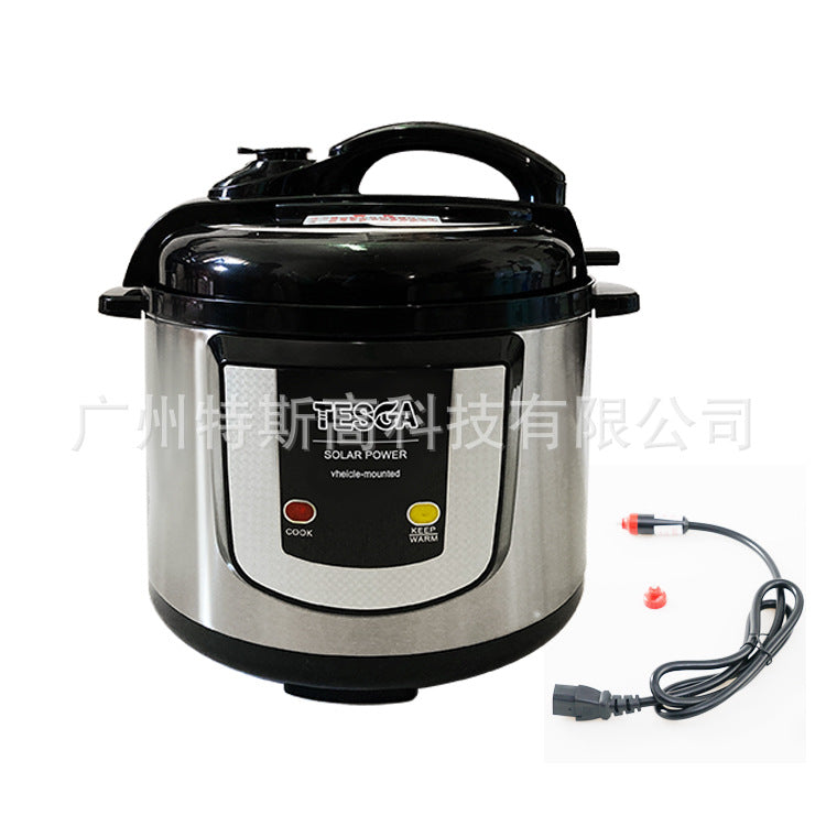 Portable 12V/24V Solar Car Rice Cooker for High Altitude, Large Capacity