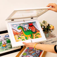 Kids Art Display Frame with Magnetic Front Opening for A3 A4 8.5x11 Inch Artwork Storage