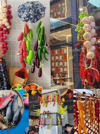 Artificial Corn Chili Garlic Peanut Vegetable Hanging String for Farmhouse Restaurant Decor