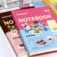 A4 American Style Thin Crisp Notebook for Students, Practice, and Notes