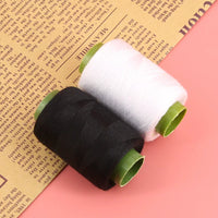 Black and White Sewing Thread Spools - 2 Pack