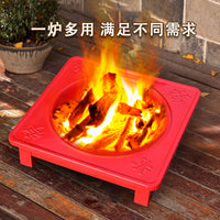 Portable Charcoal Brazier Fire Pit for Outdoor Grilling and Indoor Heating