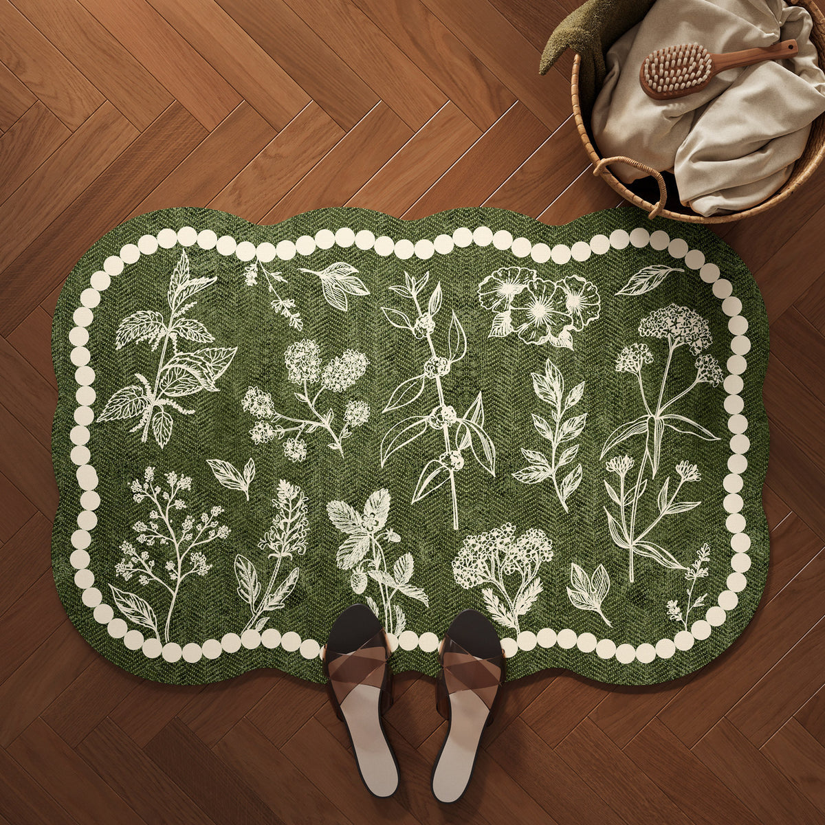 Vintage Diatomaceous Earth Bath Mat - Super Absorbent, Quick Dry, Non-Slip, Easy Clean & Cuttable