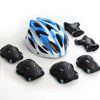 Kids' Bike Helmet and Protective Gear Set for Cycling, Skating, and Scooter Riding