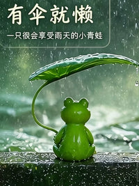 Creative Frog Figurine for Desk Decor, Planters, Aquariums, and Car Decoration - Stress Relief Ornament