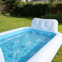 Inflatable Kids Paddling Pool with Fishing Game for Babies and Toddlers, Outdoor Water Play Center