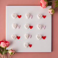 Mini Heart Polymer Clay Earring Molds Geometric Pendant Cutting Dies Set for DIY Jewelry Making