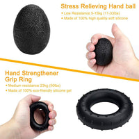 Adjustable Hand Grip Strengthener Kit with Finger Exerciser and Wrist Strengthener