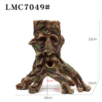 Aquarium Resin Human Face Skull Cave Decoration for Fish and Reptile Hiding