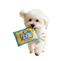 Pet Interactive Crinkle Paper Tissue Box Dog Chew Toy for Stress Relief and Anti-Destructive Behavior