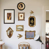French Vintage Art Deco Wall Decor Set for Living Room and Dining Room