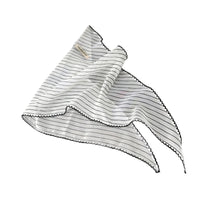 Korean Striped Polka Dot Silk Scarf for Women, Neck Decoration, French Style Small Kerchief for Travel and Vacation
