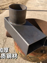 Stove Flue Pipe Elbow Connector for Home Heating Stoves, Thickened Welded Chimney Joint for Old-Fashioned Wood Stoves