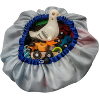 Portable Toy Storage Bag with Drawstring, Outdoor Picnic Mat and Beach Toy Organizer