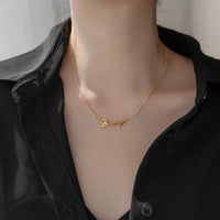 Ins Style English Letter Darling Pendant Necklace for Women
