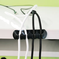 Self-Adhesive Cable Clips for Desktop Power Cords, Network Cables, and LED Strips
