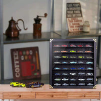 Wooden Toy Car Display Shelf Wall Mounted Acrylic Model Storage Cabinet Multi-layer Detachable