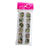 12-Color Laser Silver PET Ultra-Thin Glitter Sequins for Nail Art & DIY Crafts