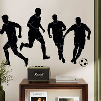 World Cup Football Player Silhouette Window Clings - Static Decals for Event Decoration