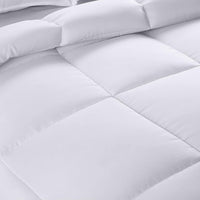All-Season White Hotel-Style Fiber Duvet Insert, 300GSM Square Quilted Comforter