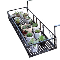 Iron Art Outdoor Balcony Hanging Planter Rack for Potted Plants and Greenery