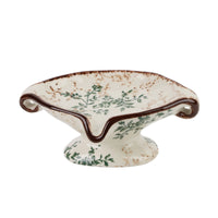 Luxury Floral Glass Soap Dish with Drainage for Bathroom and Hotel