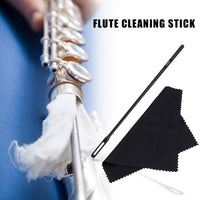 Flute Cleaning Rod and Cloth Set for Wind Instruments