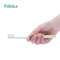 FaSoLa Portable Travel Toothbrush & Toothpaste Holder Set with Soft Bristle Brush and Wash Cup