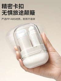Portable Travel Toothbrush Holder & Mouthwash Cup Set with Dispenser Bottle
