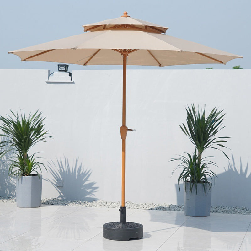 Outdoor Patio Umbrella with Crank Lift, UV Protection, Market Garden Sunshade for Beach, Deck, and Poolside