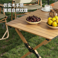 Portable Folding Camping Table with Chairs Set, Outdoor Picnic Roll-Up Table for Beach & Travel