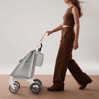 Schmitt Foldable Shopping Cart with Wheels, Portable Lightweight Grocery Utility Cart