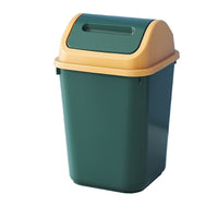 Household Waste Bin with Lid for Bathroom Kitchen Living Room Bedroom, Large Capacity Sealed Swing Lid Storage Bin