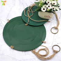 Round Leather Plant Hanger, Hollow Out Decorative Flower Pot Holder, Macrame Plant Basket for Indoor Outdoor Plants