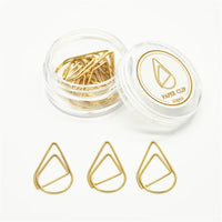 Teardrop Paper Clips, Rose Gold Metal Bookmark Clips, Creative Office & School Supplies