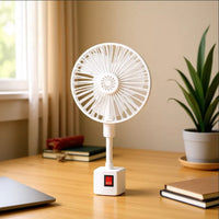 Mini Cyclone Plug-in Fan for Home Dorm Kitchen Bathroom, Quiet Electric Fan