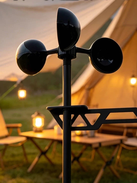 Outdoor Camping Wind Vane Anemometer with Storage Box