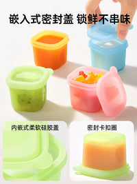TILLO Baby Food Freezer Tray Silicone Individual Portion Container Ice Puree Storage Mold Steaming Safe