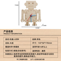 DIY Robot Clock Craft Kit for Kids - Educational Time Learning Model