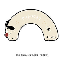 Cute Dachshund U-Shaped Diatomaceous Earth Bathroom Mat Absorbent Non-Slip Splash-Proof Floor Mat