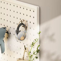 Perforated Metal Pegboard Wall Organizer for Tools and Display, Heavy-Duty Iron Rack