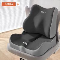 Ergonomic Office Chair Cushion and Lumbar Support Pillow Set for Extended Sitting