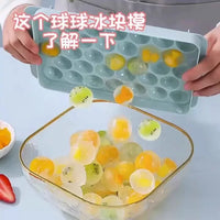 Spherical Ice Cube Mold for Whiskey and Cocktails, Food-Grade Silicone Ice Ball Maker with Storage