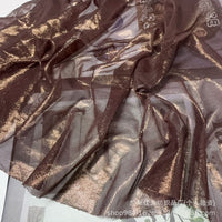 Stretch Breathable Mesh Spandex Fabric with Hot Stamping for Performance Wear