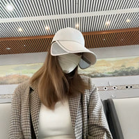 Retractable Wide Brim Sun Hat for Women, UV Protection Breathable Mesh Baseball Cap for Outdoor Summer