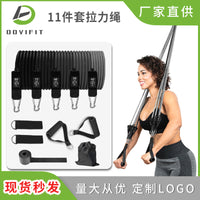 11-Piece Resistance Band Set with Handles, Ankle Straps, Door Anchor, and Carry Bag for Home Workouts
